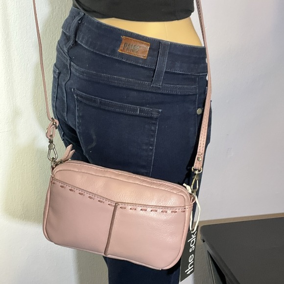 The Sak‎ New Cora Rosewood Pink Pebbled Leather Crossbody Consciously Crafted - Picture 7 of 9